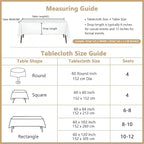 MYSKY HOME Table Cloth 60x120 in Rectangle, Heavy Duty Cotton Tassel Linen Look Waterproof Tablecloths Farmhouse Tablecloth, Wrinkle Free Table Cover with Black Tassels for Kitchen Dining, Party