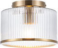 MAYNA Modern Gold Ceiling Light Fixture, 1-Light Hallway Light Fixtures Ceiling Mount, Dimmable Foyer Kitchen Lighting Fixtures for Bedroom Bathroom Dining Room Laundry Room Entryway