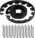 VEVOR Landscape Edging, 20 ft x 2 in Plastic Garden Border Edging with 120 Spikes, No Dig, Flexible Lawn Edgings Roll, UV-Resistant Mini Fence Borders Pathway Edgings for Flower Beds Yard Paver
