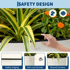 Garvee 2 Pack 8x4x2ft Galvanized Raised Garden Bed, Oval Metal Planter Box