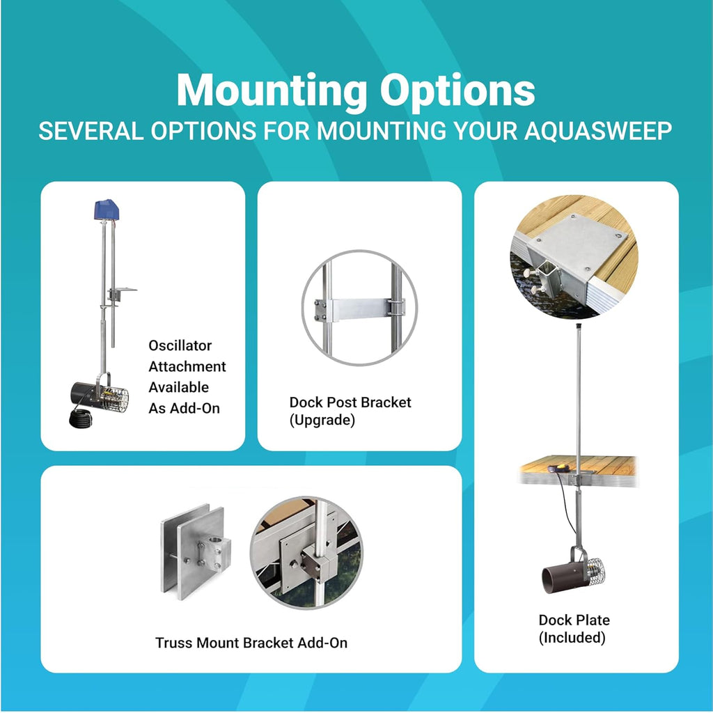 Scott Aerator Dock Mount Aquasweep 1/2 HP,115 Volt | Pond Muck Mover