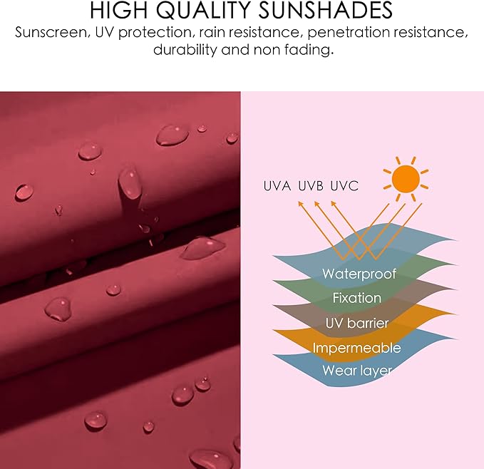 Kozyard Morgan Outdoor Retractable Pergola with Sun Shade Canopy Patio Aluminum Pergola Shelter for Backyard Deck Garden Modern Metal Grill Gazebo (10' x 10', Burgundy)