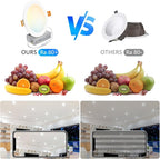 LVWIT 6 Pack 8 Ince LED Recessed Light, 18W 5CCT Ultra-Thin Dimmable Can Lights with Junction Box, High Brightness Canless Wafer Downlight for Kitchen Hallway Dining Room