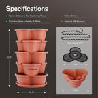 VIVOSUN 2-Pack 5 Tier Vertical Gardening Stackable Planter for Strawberries