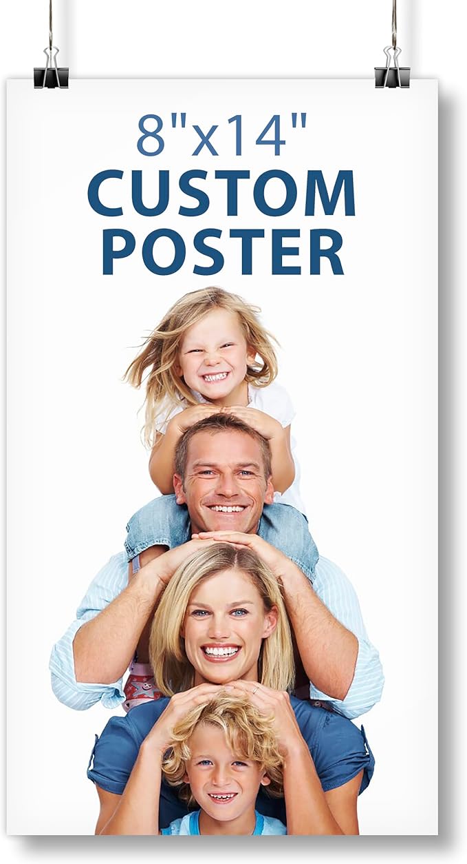 Smile Art Design Custom Poster Prints with Your Photo/Image/Picture, Customized Poster Photo Printing, Personalized Picture Wall Art - 8x14 inches