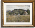 VIYYIEA Gold Framed Wall Art Canvas Print Home Decor Vintage Landscape Art Prints Wall Decor Abstract Serene Countryside Scene Wall Prints Mid Century Modern Decor for Living Room Bedroom 13x16in