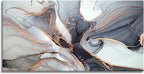 XXMWallArt FC3475 Framed Wall Art Gray and Gold Abstract Painting Background Abstract Canvas Wall Art Print Painting for Bedroom Living Room Office Wall Decor Home Decor