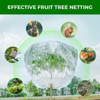 Fruit Tree Netting with Zipper & Drawstring - 4'x6' Garden Plant Net Pest Barrier 0.16 oz/ft to Prevent Cicadas Bird Squirrel Deer - Bug Protection for Blueberry Tomato with Fine Mesh Insect Cover
