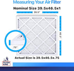 Filter King 39.5x46.5x1 Air Filter | 4-PACK | MERV 8 HVAC Pleated A/C Furnace Filters | MADE IN USA | Actual Size: 39.5 x 46.5 x .75"