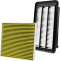 2PCS Cabin Engine Air Filter Kits JM802 JMAA00 Fits for 2016-2021 Civic L4 1.5L, 2017-2022 CR-V CRV L4 1.5L, Replacement for CF11182, CA12050, 80292-TF0-G01, 172205AAA00