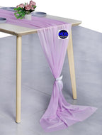 MDS 20 Pack 10ft Chiffon Table Runner 29 x 120 Inches Sheer Wedding Runner Romantic Rustic Table Runner for Wedding Decorations, Birthday Parties, Bridal Shower Party Arch Decor - Orchid