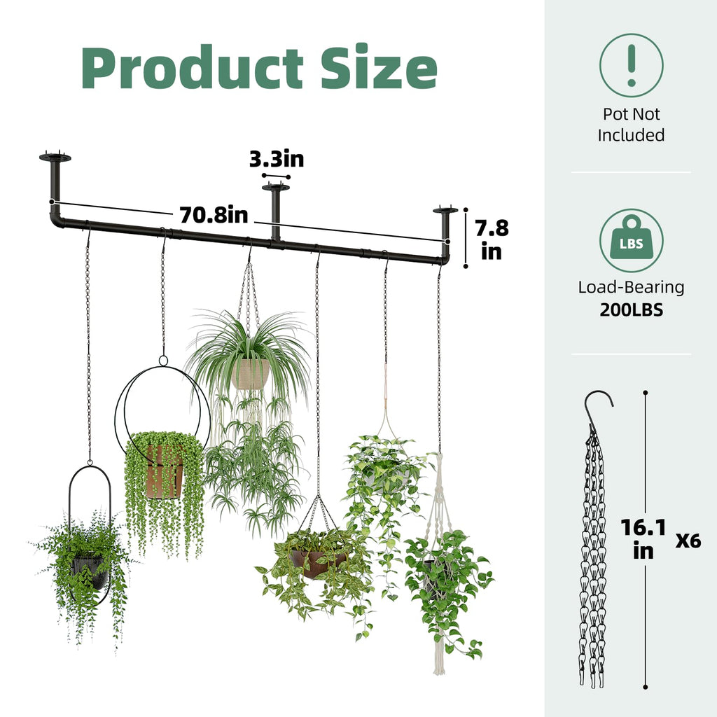 Galood Plant Hanger Indoor with 6 Hanging Chains Hanging Planters