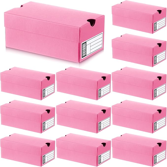 12 Sets Mini Shoe Gifts Boxes for Party Favors 4.7 x 2.5 x 2 Inch Sports Mini Sneaker Box with Editable Label for Candies Cookies Snacks (Light Pink, 4.7 x 2.5 x 2 Inches)