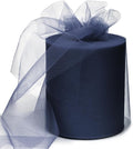 6" x 200 Yards Navy Blue Tulle Fabric Rolls, Blue Spool Tulle Ribbon for DIY Tutu Skirt Wedding Decoration Baby Shower Birthday Party Backdrop Gift Wrapping Bow Craft Supplies