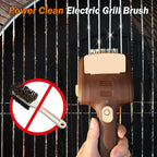 Grill Brush for Outdoor Grill, Cordless Electric BBQ Grill Cleaner with 700 RPM Stainless Steel Brush, Rechargeable Grill Cleaning Brush, Brown