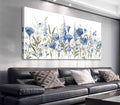 arteWOODS Elegant Flowers Wall Art - Blue White Botanical Pictures for Wall Decor Floral Blossom Canvas Painting Print Artwork for Living Room Bedroom Home Office Wall Decoration 20" x 40"