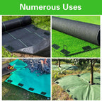 Bakulyor 50 Pcs Green Artificial Turf Stakes Anchor + 50 Pcs Buffer Washer, 6 Inch 11 Gauge Landscape Staples, Galvanized Lawn Spikes, Heavy Duty Yard Ground Pin for Grass Weed Barrier Sod Fabric