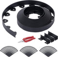 No Dig Landscape Edging Kit 60FT 2IN Tall with Scissors, Heavy Duty PP Material Garden Edging with 54 Anchoring Spikes, Edging for Landscaping, Garden, Black