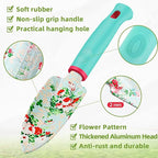 Garden Tools Set, JUMPHIGH 10 PCS Heavy Duty Gardening Tools Includes Hand Trowel Rake Weeder Pruner, Gardening Gifts for Women, Garden Kit with Tote Bag, Apron, Gloves, Kneeling Pad