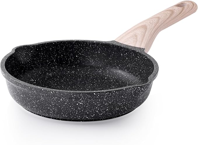 Nonstick Frying Pan Skillet, 8 Inch Small Egg Omelet Pan, Healthy and Non Toxic, Induction Compatible, PFOA Free