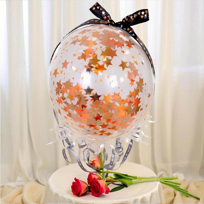 60g (2.11OZ) Orange Star Confetti - Ideal Stars Table Confetti for Party Decorations, Weddings, and Celebrations