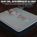 Queen Mattress 14 Inch, Hybrid Queen Size Mattresses in a Box, Gel Queen Memory Foam Mattress with Pocket Springs, Medium Firm Feel, Edge Support, Cool Sleep, Motion Isolation & Pressure Relief