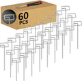 60 Pcs 6 Inch Landscape Fabric Staples, Tensile Strength 450-500Mpa -Non-Bending Garden Stakes Pins, Landscape Staples for Landscaping and Securing Lawn Fabric Weed Barriers(Square)