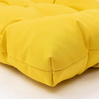QILLOWAY Outdoor Chair Cushion for Patio Furniture, Waterproof Patio Cushions Set of 2 with Ties, Fade Resistant Replacement Pads for Outdoor Rocking Chairs,Yellow