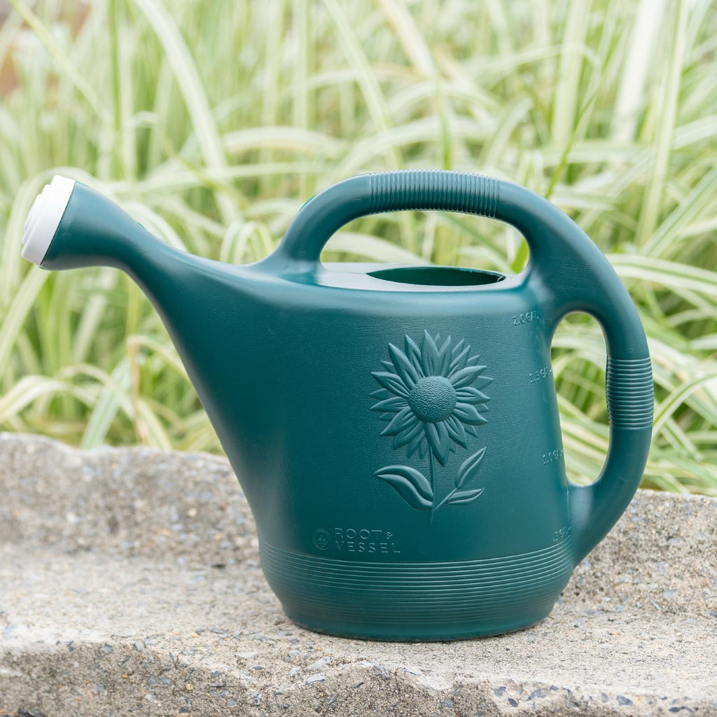 Root & Vessel 30301 Watering Can, 2-Gallon, Hunter Green
