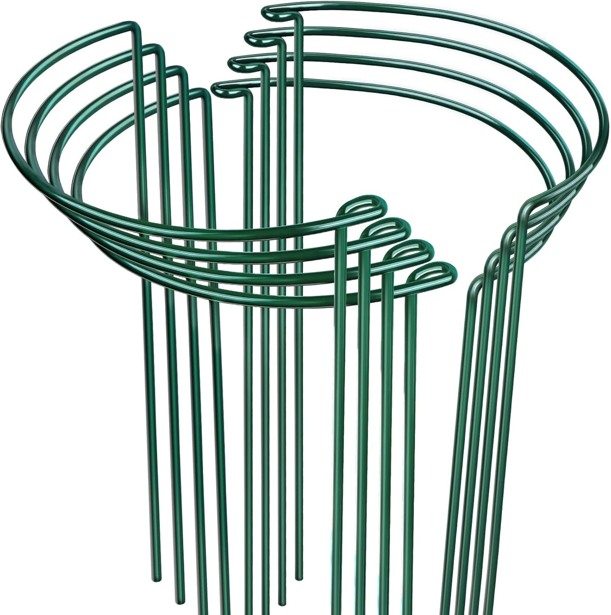 LEOBRO Plant Support, 8PCS Peony Cages and Supports, Plant Stakes for Indoor Plants, Outdoor Plants, Plant Holders, Tomato Monstera Hydrangea Support Cage, 10" W x 15.8" H