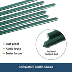 8 FT Garden Stakes for Outdoor Plant Support, 0.78 inch Diameter Plant Stake Sticks Metal Poles for Pole Beans Cucumber Tree Climbing Plants Gardening Supplies 10 Pack