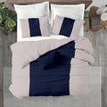 Kotton Culture 3 Pc Queen Size Duvet Cover Set- 100% Egyptian Cotton Sateen 600 Thread Count Ultra Soft Premium Durable Comforter Cover Zipper Closure & Corner Ties (Dashing Blue,Queen/Full 90" X 90")