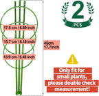 LEOBRO Tomato Cage, 2 PCS Plant Support Cage Rust Resistant Garden Ring Stake Plant Support for Tomato, Trellis, Climbing Plant, Flower, Small Plant Cages for Small Plants,17.7" H