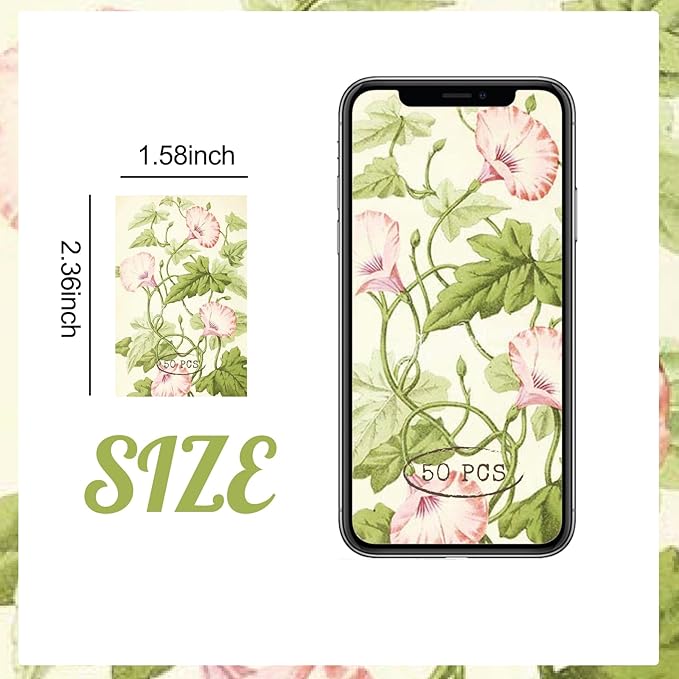 9 Sets 450 Sheets Washi Stickers for Journaling, Plants Fruit Flowers Butterfly Shell Boho Stickers Vintage Aesthetic Scrapbook Sticker for Bullet Journal Art Diary Card Craft Gifts Planner Notebook