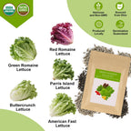 Green Goddess Salad Seed Pod Kit for AeroGarden, idoo, Ahopegarden, MUFGA with Red Romaine/Green Romaine/American Fast/Parris Island/Buttercrunch Lettuce - Compatible with All Garden(7-Pod)