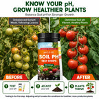 Soil Test Kit – 100 Soil pH Test Strips (3.5–9 Range) for Garden, Lawn & Indoor Plants – Easy At-Home Soil Testing