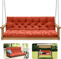 Porch Swing Cushions,Outdoor Cushions 3 Seater Replacement with Backrest, Waterproof Thickened Bench Cushion with Ties for Porch, Patio,Outdoor, Backyard and Garden (Orange 40 * 40 in)