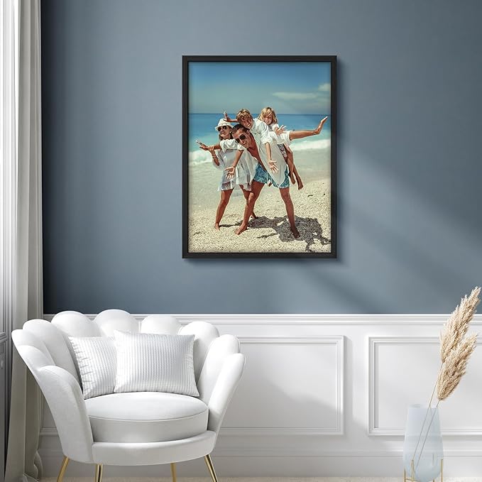 wall26 Custom Framed Poster Wall Art for Living Room, Bedroom Canvas Prints for Home Decoration Ready to Hang - 12"x16" Black