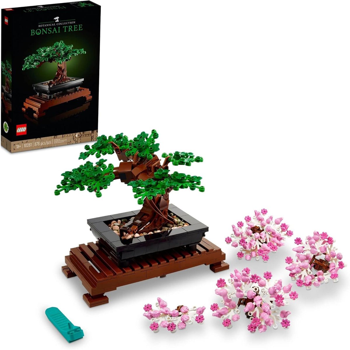 LEGO Botanicals Bonsai Tree Building Set - Artificial Bonsai Tree Plants for Home Decor, Adults Ages 18+ - Faux, Fake Plants for Table, Desk, Office - Birthday Gift for Men & Women - 10281
