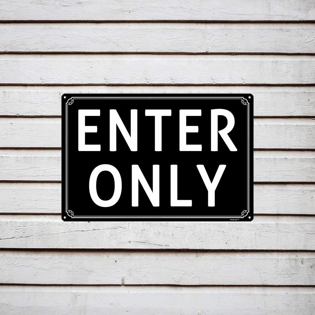 12x16" Enter Only- Do Not Enter Parking Lot Sign - High-Intensity Grade Aluminum, Weatherproof & Fade-Resistant, Ideal for Outdoor & Indoor Use - Curbside Sign
