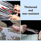 8' X 12' Clear Vinyl Tarp, 14 Mil Clear Tarps Heavy Duty Water Resistant, 400g/m² Thickened Tear Resistant with Metal Grommets, for Patio Porch and Garden Chicken Coop
