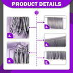 Swpeet 201Pcs U-Shaped Landscape Garden Stakes Staples and Plastic Fixing Gasket with Pick Hook Assortment Kit, Garden Lawn Landscape Staples for Irrigation Hoses, Fixed Fences, Artificial Turf Nails