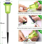 Solar Lights Outdoor 10 Pack Solar Pathway Lights Green Halloween Decorations Waterproof Yard Lighting for Outside Driveway Garden Walkway Path Landscape Lawn