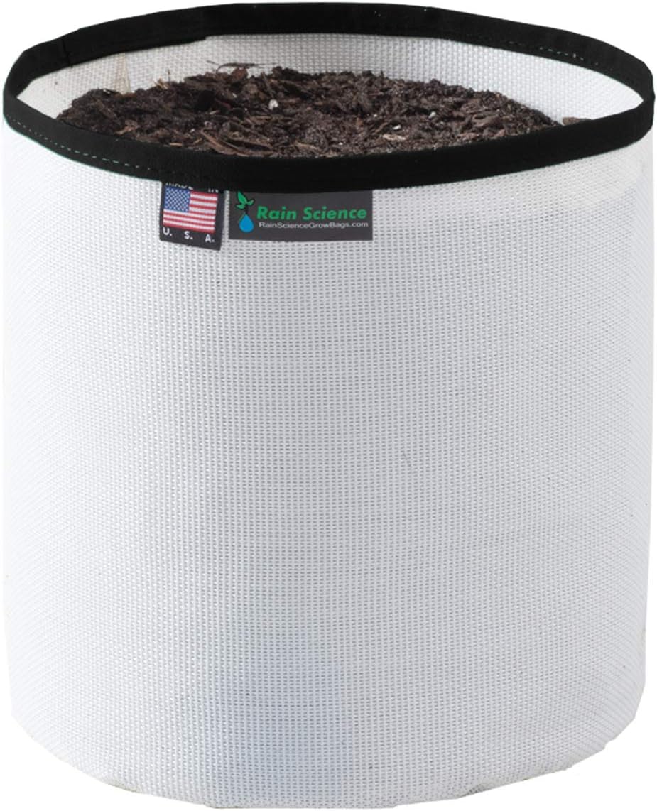 Grow Bag 1 Gallon, Planting Pots - Colorful Plant Grow Bags Pots Gardening Vegetable - Air Pruning Mesh Fabric Plant Container - (White/Black)