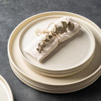 AmorArc Stoneware Dinnerware Sets for 4,Reactive Ceramic Plates and Bowls Set,Highly Chip and Crack Resistant | Dishwasher & Microwave Safe | Round Dishes Set Service for 4 (12pc)
