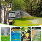 60Ft Drip Irrigation System with Smart Water Timer – Automatic Garden Watering Kit with Solid Brass Metal Connectors, 360° Adjustable Nozzles & Bendable Tubing for Garden, Greenhouse & Lawn