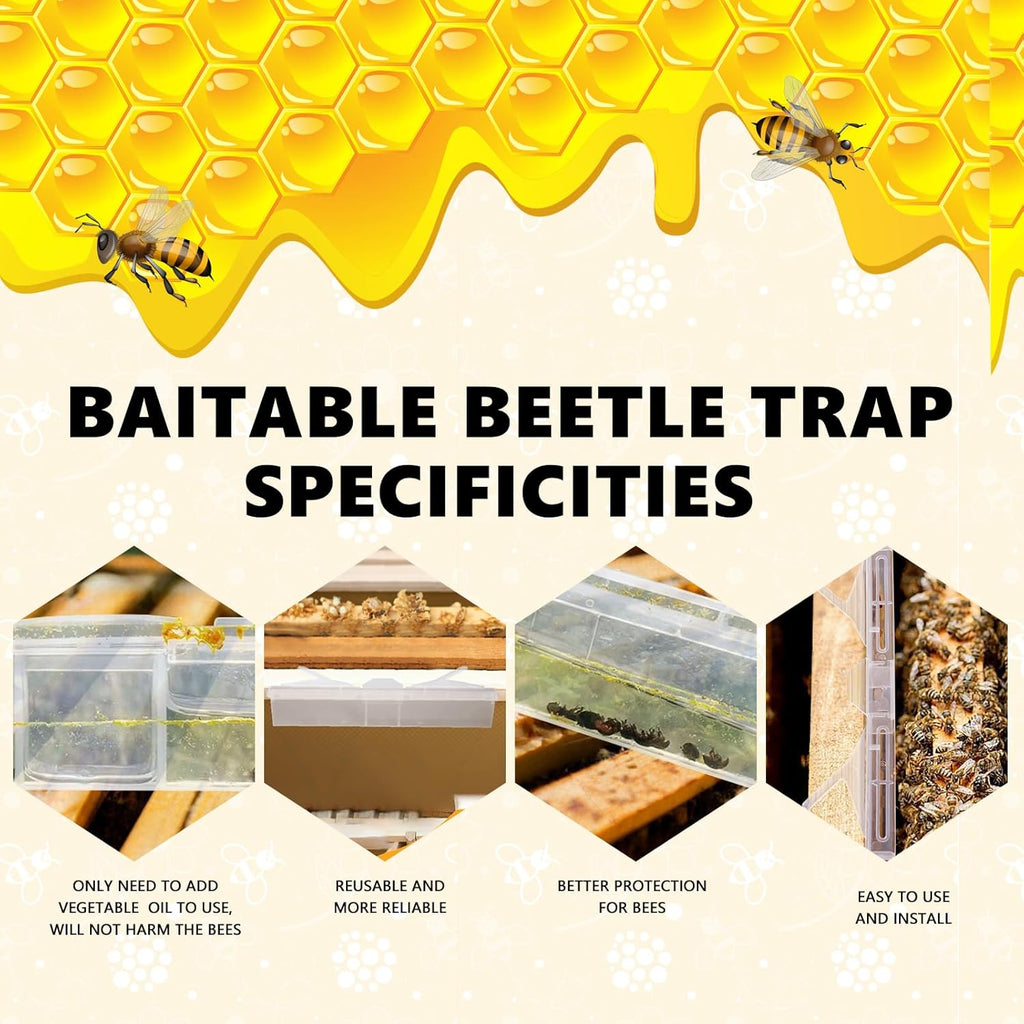 10 Pack Small Reusable hive Beetle for bee Hives Beetle Blaster SHB bee hive Beetle Guard Guardian
