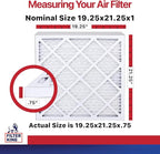 Filter King 19.25x21.25x1 Air Filter | 12-PACK | MERV 11 HVAC Pleated A/C Furnace Filters | MADE IN USA | Actual Size: 19.25 x 21.25 x .75"