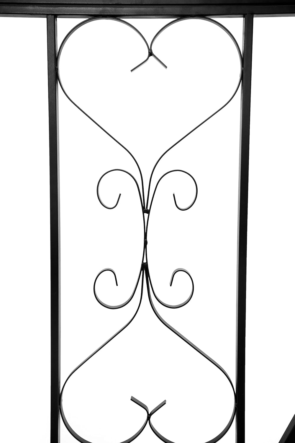 Steel Garden Arch with Seat for 2 People, 6'7" High x 3'7" Wide, Garden Arbor for Various Climbing Plant, Outdoor Garden Lawn Backyard