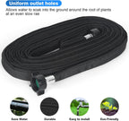 Flat Soaker Hose 50FT (25FT x 2),Drip Hose for Garden Beds Linkable Irrigation System Lightweight and Easy Watering for Tree Plant and Save 80% Water for You(50FT)